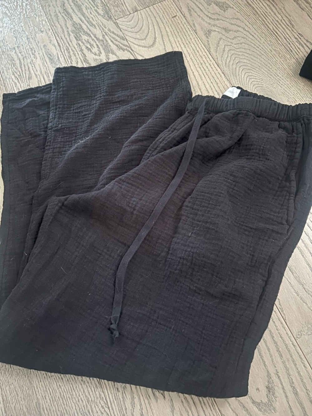 Little Moon  Black Drawstring Jogger Pants